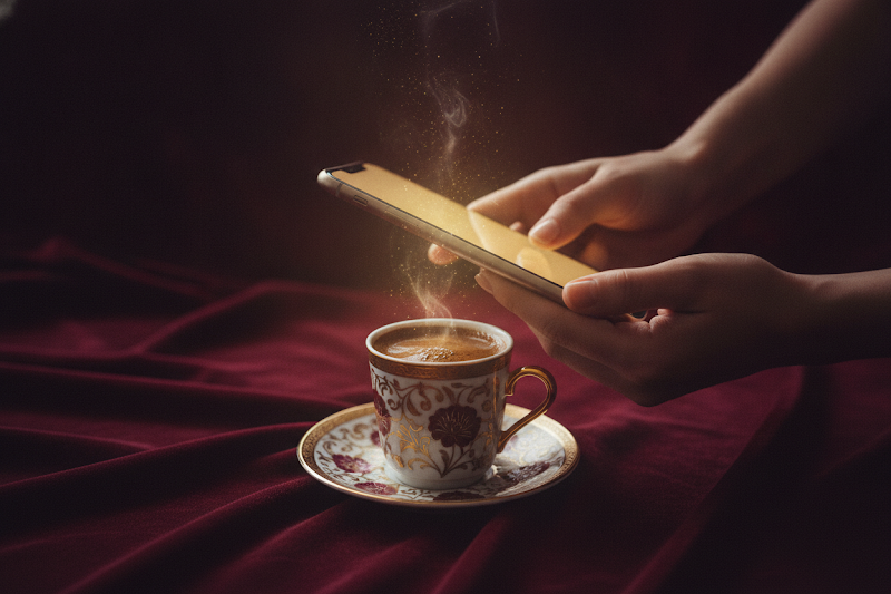 Fincanın fotoğrafını çekmek